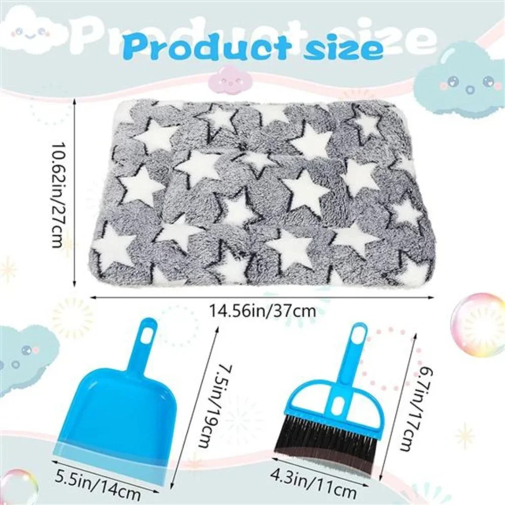6 Pieces Guinea Pig Bed Plush Hamster Mat Bunny Bed Small Animal SleepinG